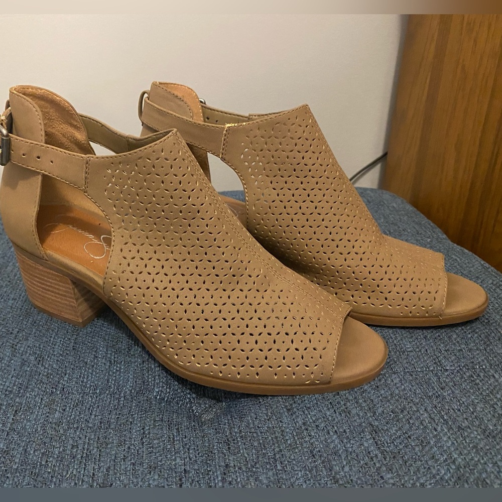 Jessica Simpson Wedge Peep Toe Heel Sandal